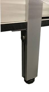 PIEDS TUBE CARRES INOX